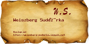 Weiszberg Sudárka névjegykártya